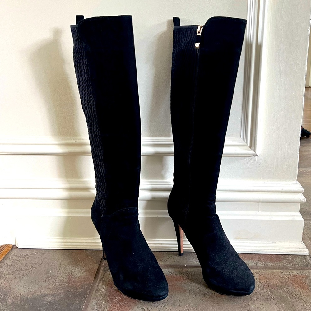 Vero Cuoio Black Suede 4” Heel w/ ~1” Platform